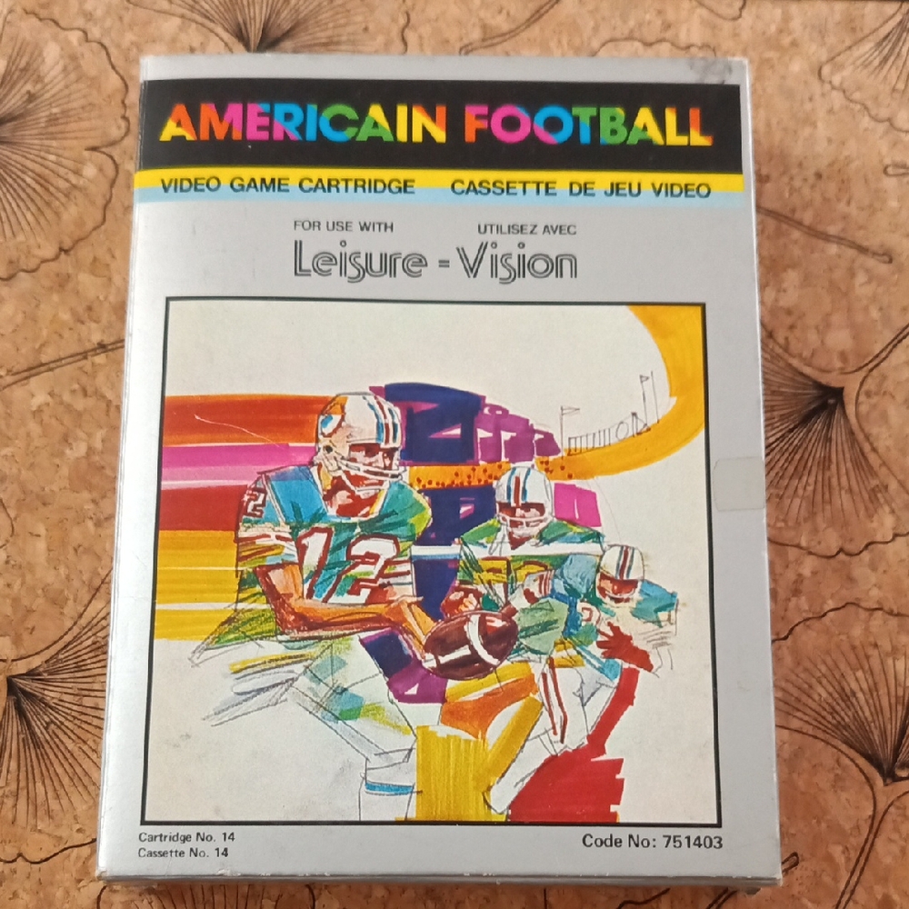 American Football Video Game Cartridge